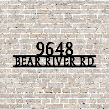 Custom Metal Address Sign for House | Personalized House Numbers Plaque | Metal Address Block for Mailbox | Realtor Housewarming Gift